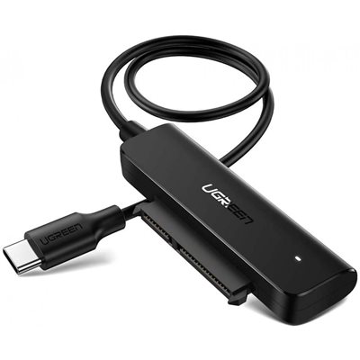 Adapter UGREEN za tvrdi disk, USB-C 3.1 na SATA, crni