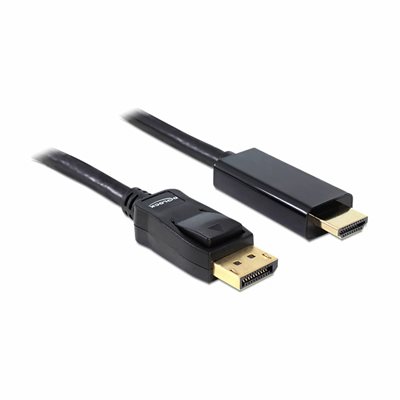 Kabel DELOCK, DP na HDMI, 1m, crni