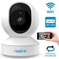 Mrežna kamera REOLINK E1 Pro, unitarnja, WiFi 802.11a/b/g/ni, 4MP Super HD (2560x1440), nočno snimanje, senzor gibanja, bijela