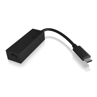 Mrežni adapter ICYBOX, USB Type-C na RJ45, crni
