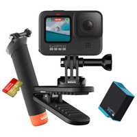 Sportska digitalna kamera GOPRO HERO9 Black, 5K30/4K60, 20MP, Touchscreen, Voice Control, HyperSmooth 3.0, GPS,  Handler, Magnetic swivel clip, memorijska kartica 32GB