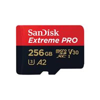 Memorijska kartica SANDISK, micro SDXC Extreme, 256 GB, SDSQXCZ-256G-GN6MA, class 10, V30 UHS-I, 170MB/s + SD Adapter + Rescue Pro Deluxe