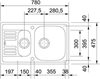 Sudoper FRANKE EFN 651-78, 78x48cm, dubine 15cm, inox, Srebrna