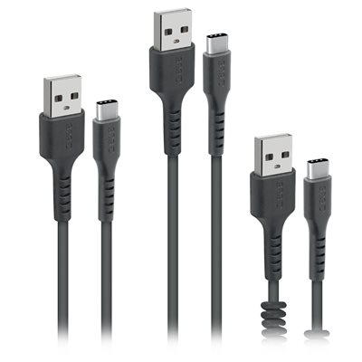 Kabel SBS, USB-A 2.0 (M) na USB-C (M), 3 x kabela, 0.5m, 1m, 2m
