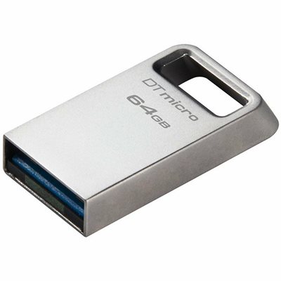 Memorija USB 3.2 FLASH DRIVE, 64 GB, KINGSTON DataTraveler Micro DTMC3G2/64GB, srebrni