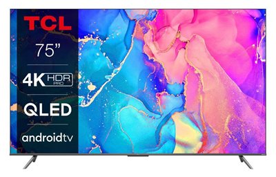 LED TV 75" TCL 75C635, Android TV, 4K UHD, DVB-T2/C/S2, HDMI, Wi-Fi, USB, bluetooth, energetski razred G