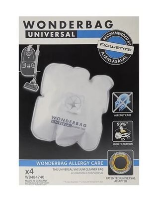 Vrećice za usisavač ROWENTA WB484740, jednokratne vrećice, 4 kom, bijele