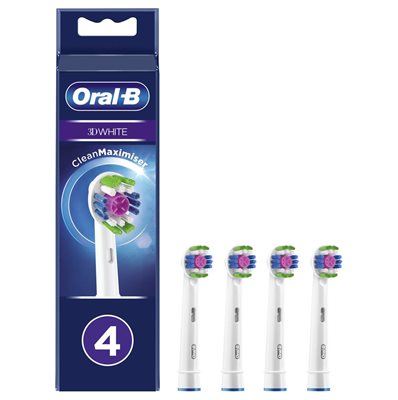 Zamjenske glave četkice za zube ORAL-B EB 18-4 3D, 4 kom, bijele