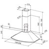 Kaminska kuhinjska napa FABER Tender X A90, 90 cm, 400 m3/h, energetski razred D, inox