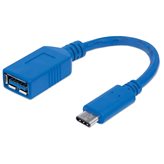 Adapter MANHATTAN, SuperSpeed USB-C 3.2 (M) na USB-A (Ž), plavi