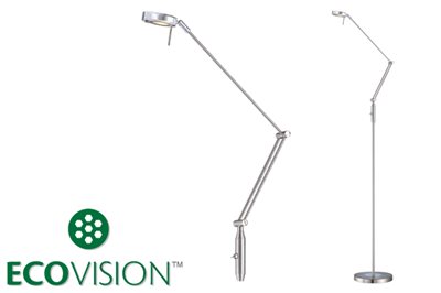 LED podna svjetiljka ECOVISION 21805, 5W, 3000K - topla bijela, podesiva, akrilno sjenilo