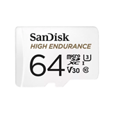 Memorijska kartica SANDISK, High Endurance microSDXC, 64 GB, SDSQQNR-064G-GN6IA, A2 class 10 V30 UHS-I U3