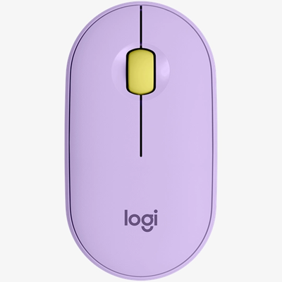 Miš LOGITECH M350 Pebble, optički, bežični, ljubičasti, USB