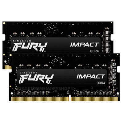 Memorija SO-DIMM PC-25600, 16 GB, KINGSTON Fury Impact KF432S20IBK2/16, DDR4 3200MHz, kit 2x8GB