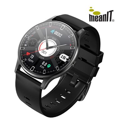 Sportski sat MEANIT Smart Watch M35 Elite, pametne obavijesti, crni