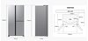 Hladnjak SAMSUNG RH69B8940S9/EF, Side by side, 178 cm, 403/242 l, WiFi, No Frost, Smart Conversion, energetski razred F, inox