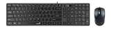 Tipkovnica + miš GENIUS SlimStar Combo 126, žična, USB, crna