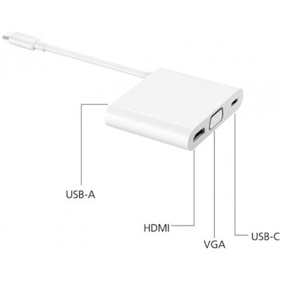Docking station HUAWEI Matedock2, USB-C na USB-A, HDMI, D-SUB, USB-C, za laptop