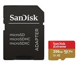 Memorijska kartica SANDISK, Extreme microSDXC, 256 GB, SDSQXAV-256G-GN6MA, class 10 V30 UHS-I U3 + SD adapter