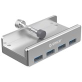 USB HUB ORICO MH4PU-SV-PRO, 4-portni 3.0, Clip-type, srebrni