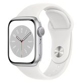 Pametni sat Apple Watch S8 GPS, 45mm Silver Aluminium Case with White Sport Band - Regular