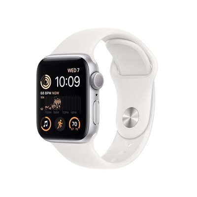 Pametni sat Apple Watch SE2 GPS, 44mm Silver Aluminium Case with White Sport Band - Regular