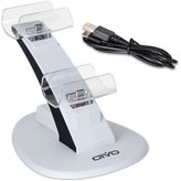 Punjač za PS5 kontrolere OTVO IV-P5234, vertikalni, crno-bijeli