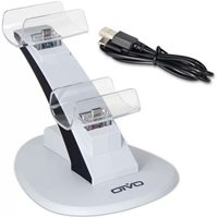 Punjač za PS5 kontrolere OTVO IV-P5234, vertikalni, crno-bijeli
