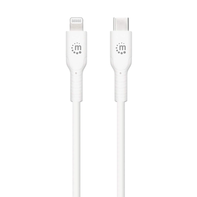 Kabel MANHATTAN, USB-C (M) na Lightning (M), bijeli, 0.5m