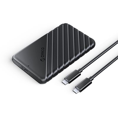 Eksterno kućište ORICO 2.5" SATA HDD/SSD, tool free, USB-C 3.1 Gen1, crno
