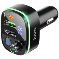 MP3 Auto FM transmiter HOCO E62, Bluetooth, 12/24 V, 2xUSB, 1xUSB-C, PD 20W