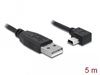 Kabel DELOCK, USB 2.0, USB-A (M) na USB mini-B 5-pin (M), 5m