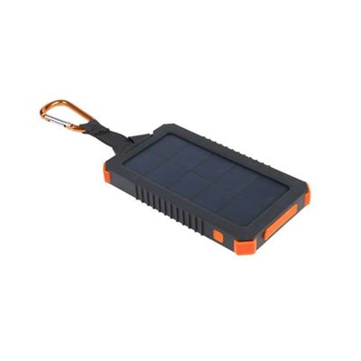 Mobilni USB punjač XTORM Solar, 5.000 mAh, USB-C, LED svjetiljka, crno-narančasti