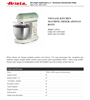 Kuhinjski robot ARIETE 00C158804AR0 Vintage, 2400 W, 5,5 l, zeleni