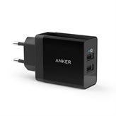 Kućni punjač ANKER PowerPort II 24W, A2021L11, 2x USB-A, crni