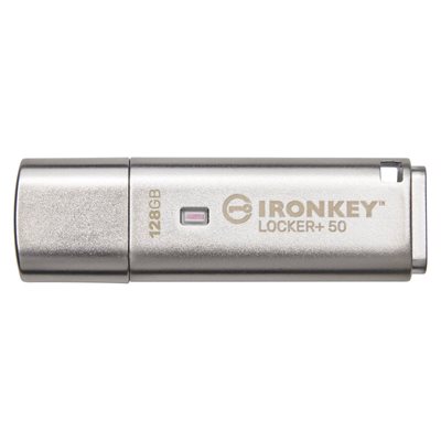Memorija USB 3.2 FLASH DRIVE, 32 GB, KINGSTON IronKey Locker+ 50, IKLP50/32GB, siva
