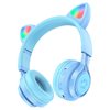Slušalice HOCO W39 sa mikrofonom, bežične, mačje uši, plave