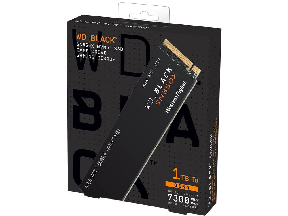 SSD 1TB WESTERN DIGITAL Black SN850X - 010.505.031 - Links