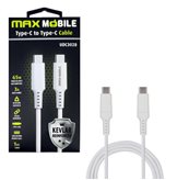 Kabel MAXMOBILE USB-C na USB-C, kevlar, 1 m, bijeli