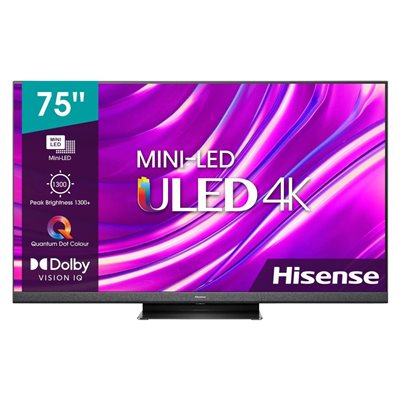 ULED TV 75" HISENSE 75U8HQ, Smart TV, UHD 4K, DVB-T2/C/S2, HDMI, Wi-Fi, USB, LAN - energetski razred G