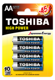 Baterija TOSHIBA, LR06 ALKALINE 4/1, 4 baterije, AA