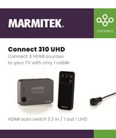 Razdjelnik MARMITEK Connect 310 UHD, 3x HDMI in, 1x HDMI out, daljinski, sivi