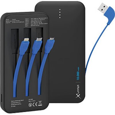 Mobilni USB punjač XLAYER Plus All-in-One, 10000mAh, PD 18W, crni
