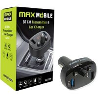 MP3 Auto FM transmiter MAXMOBILE A6139, Bluetooth, 12/24 V, USB, crni