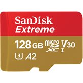 Memorijska kartica SANDISK, Extreme microSDXC, 128 GB, SDSQXAA-128G-GN6GN, A2 class 10 V30 UHS-I U3