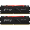 Memorija PC-25600, 32GB, KINGSTON Fury Beast KF432C16BBAK2/32, DDR4 3200MHz, kit 2x16GB