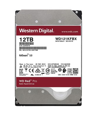 Tvrdi disk 12000 GB WESTERN DIGITAL Red Pro, WD121KFBX, SATA3, 256MB cache, 7200 okr/min, 3.5", za NAS
