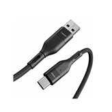 Kabel VEGER AC03, USB-A 2.0 (M) na USB-C, 1,2m, pleteni crni