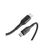 Kabel VEGER CL01, USB-C na Lightning, 1,2m, pleteni crni