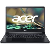 Laptop ACER Aspire 7 NH.QHDEX.00D / Ryzen 5 5625U, 24GB, 512GB SSD, nVidia GeForce RTX 3050, 15.6" FHD IPS, bez OS, crni